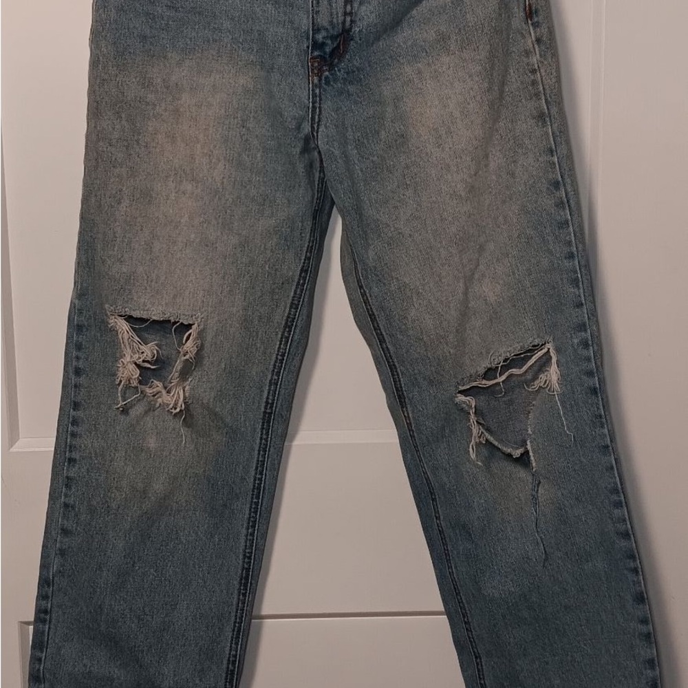 Women’s BDG Urban Outfitters Cowboy Straight Denim Distressed Blue Jeans